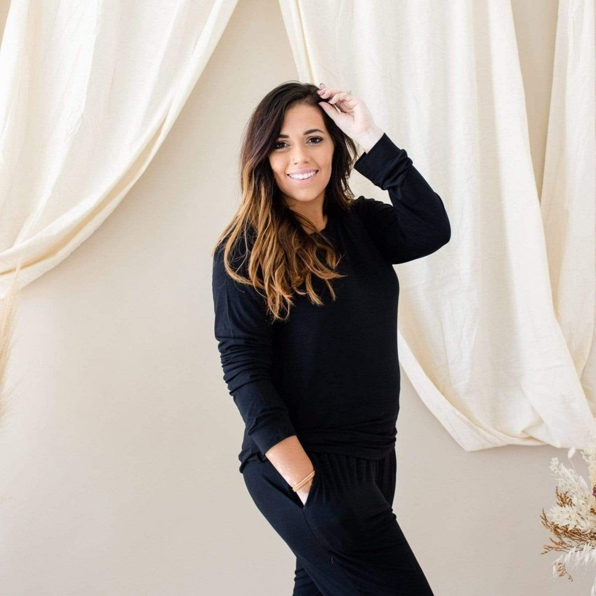 Women's Jogger Pajama Set in Midnight | Kyte BABY