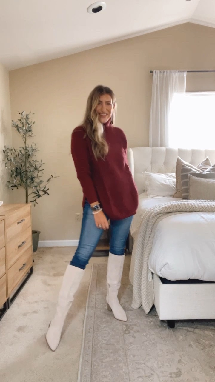 Fall sweater from Amazon. Use code for discounts wearing size small. Sweater 20% off Code: 20S3BTWU (+additional 20% coupon)

Boots are from @goodnightmacaroon. Use code LAURENHORN for 40% off.

#LTKstyletip #LTKSeasonal #LTKsalealert