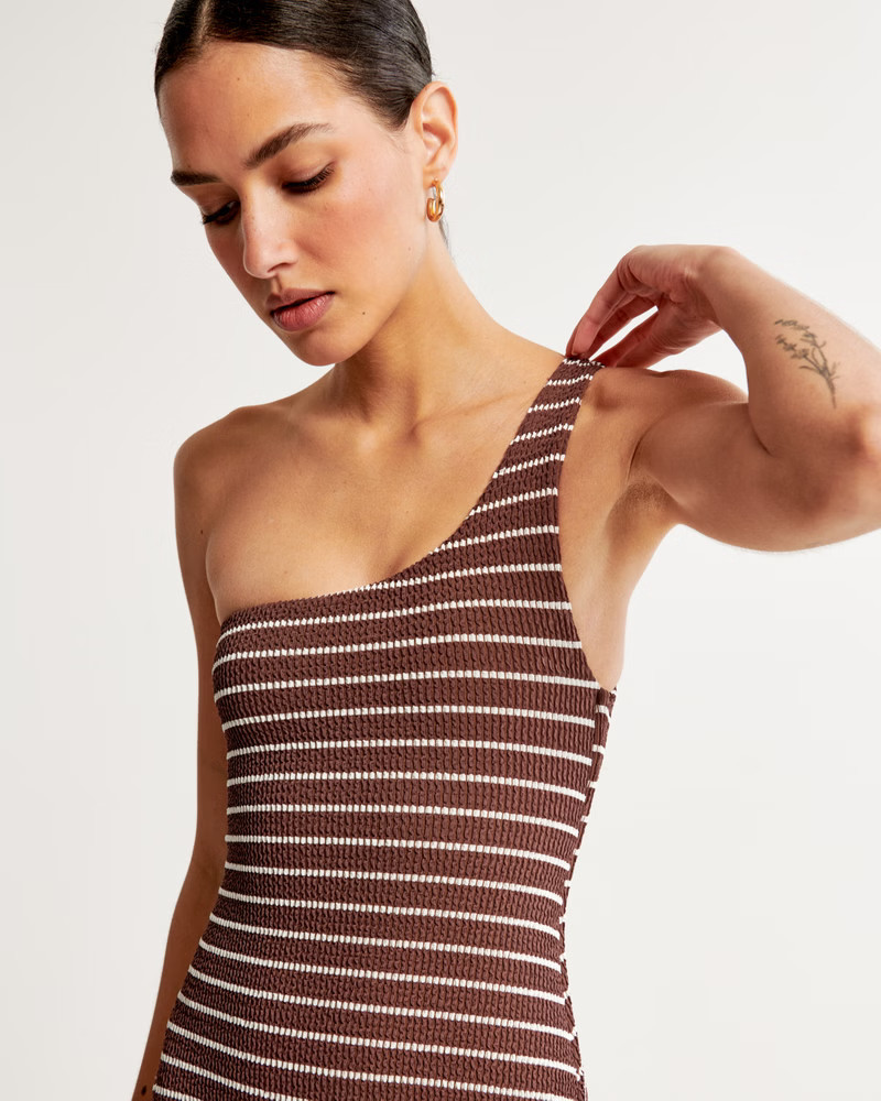 90s One-Shoulder One-Piece Swimsuit | Abercrombie & Fitch (UK)