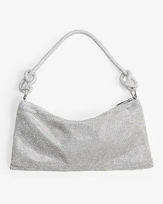 Rhinestone Knot Strap Slouch Bag | Express