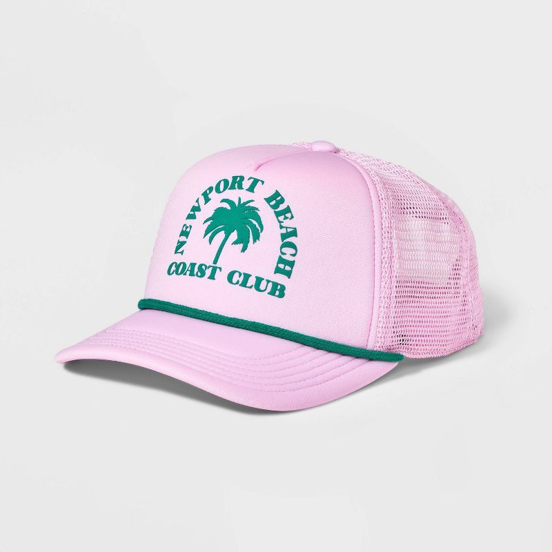 Newport Beach Trucker Hat - Mighty Fine Neon Pink | Target