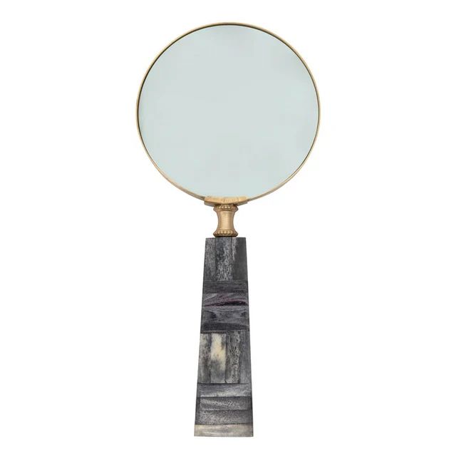 Decor Magnifying Glass 1L x 4W x 9H Inch Gray Glass/MDF | Riverbend Home