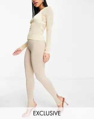 ASYOU stirrup seam detail legging in taupe | ASOS (Global)