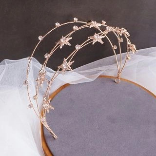 Wedding Rhinestone Star Headband Gold - One Size | YesStyle Global