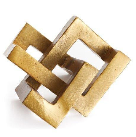 Gold Finish Geometric Key Sculpture | The Well Appointed House, LLC