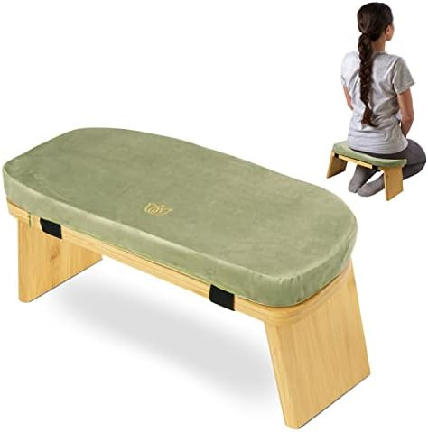 Florensi Meditation Bench - Bamboo, Foldable & Ergonomic Meditation Stool - Sturdy Prayer Bench with | Amazon (US)