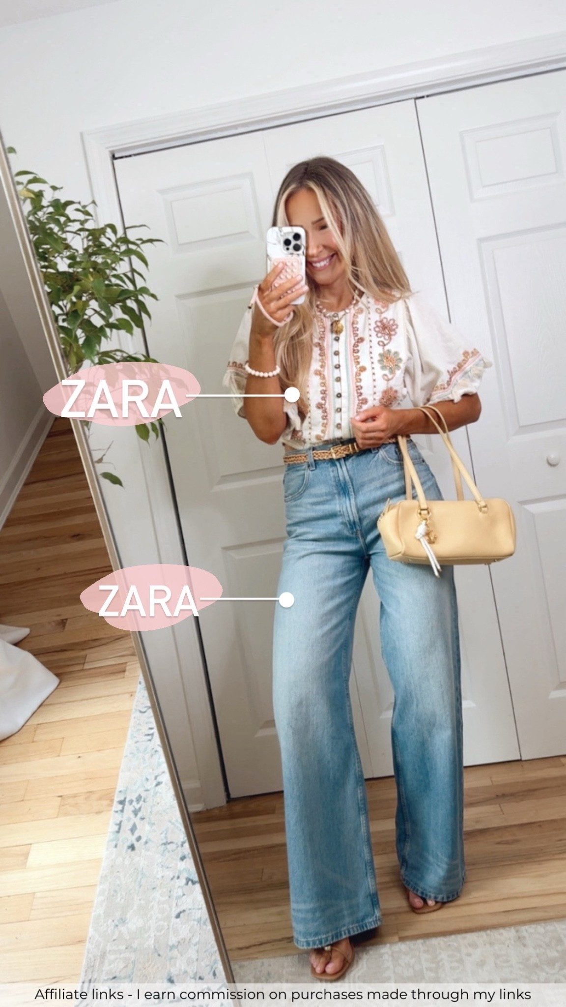 Affiliate links - I earn commission on purchases made through my links | Zara top, Zara jeans