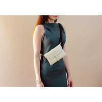 Cream Leather Clutch Purse With Removable Strap, Envelope Wallet Crossbody, Minimalist Fanny Pack, Unique Gifts For Her | Etsy (US)