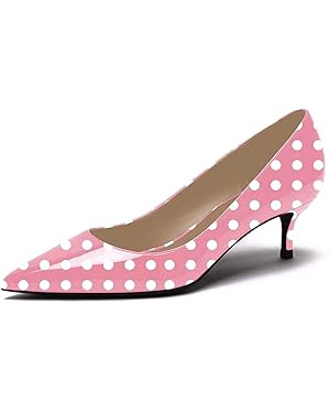 YDN Women Low Kitten Heel Pumps Pointed Toe Dress Shoes for Office Lady Soft Suede Size 4-15 US | Amazon (US)