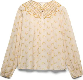 Embroidered Yoke Blouse | Nordstrom