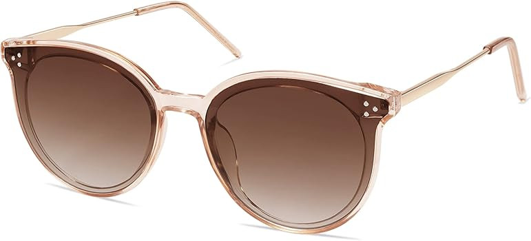 SOJOS Classic Oversized Round Trendy Sunglasses for Women and Men | Amazon (US)