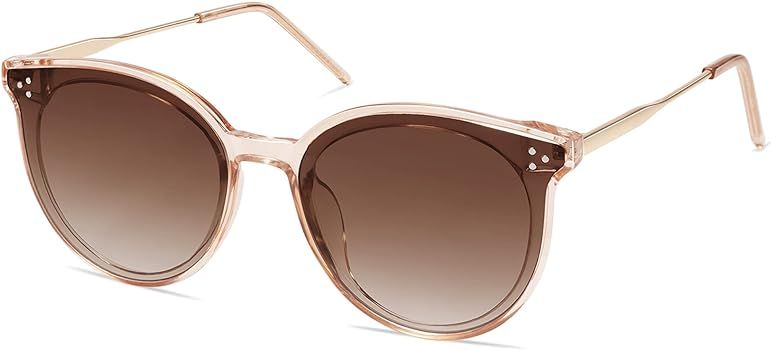 SOJOS Classic Oversized Round Trendy Sunglasses for Women and Men | Amazon (US)