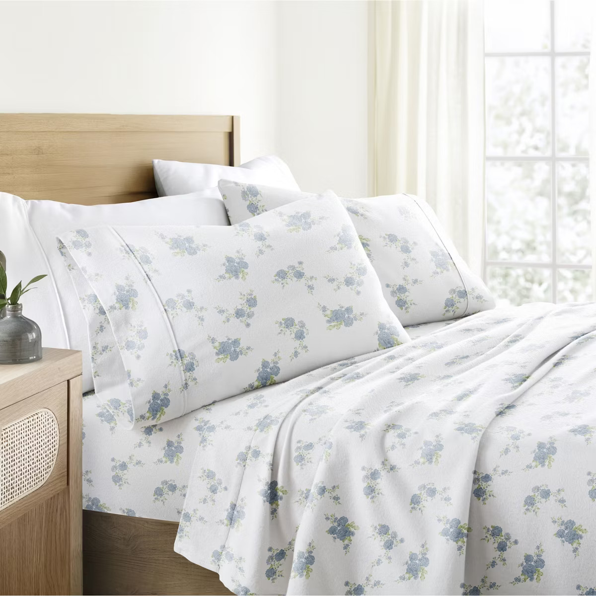 Floral 100% Cotton Flannel Sheets,  4PC Super Soft Bed Sheets, Easy Care, Vibrant Patterns - Beck... | Target