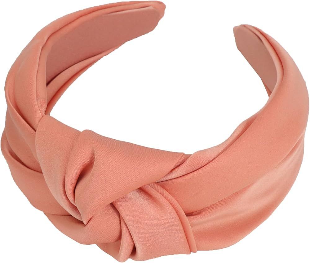 DRESHOW Top Knot Headband for Women Girls Knotted Elastic Hair Band Fashion Fabric HairBands Cute... | Amazon (US)