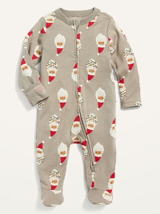 Holiday-Print Footed One-Piece for Baby | Old Navy (US)