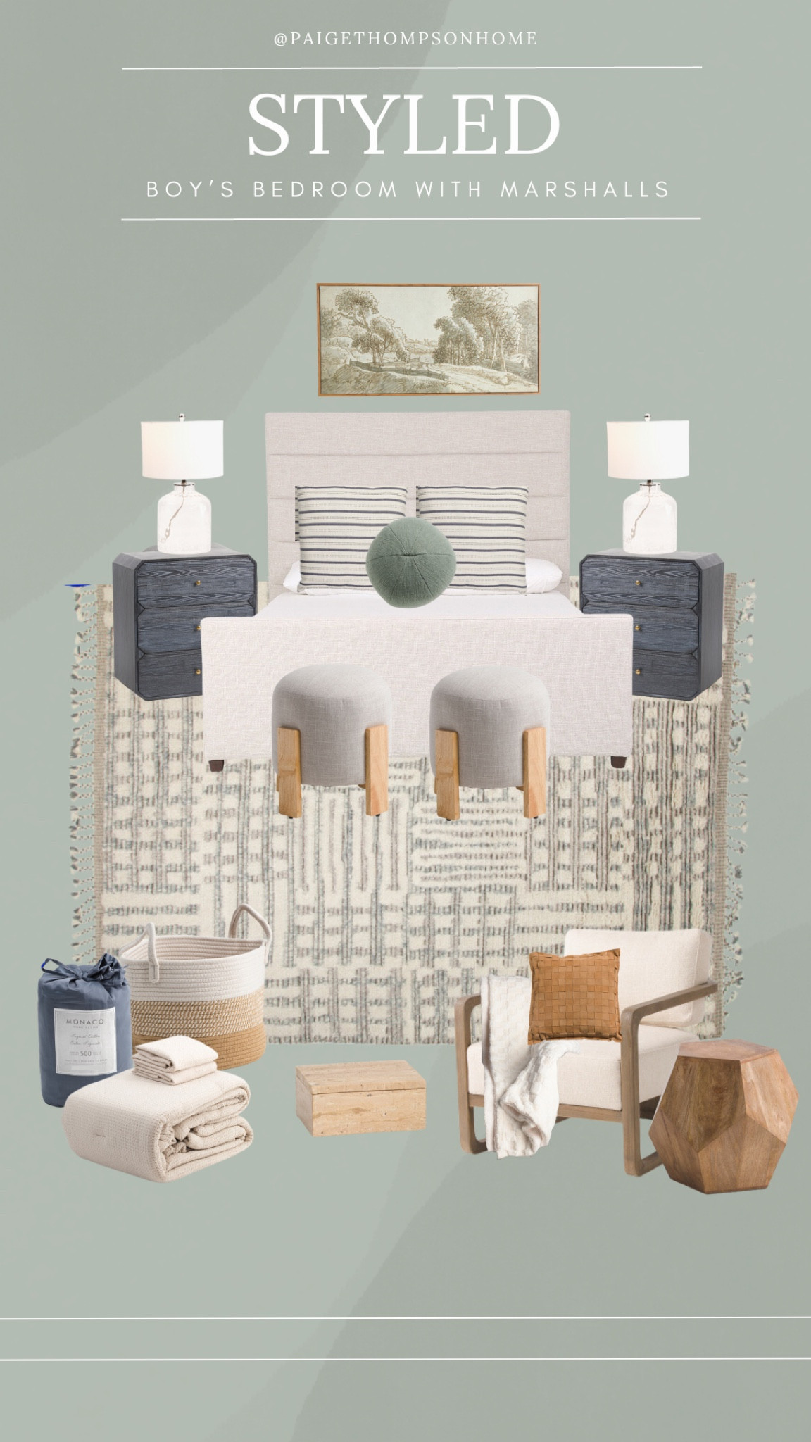 Styled// Boy’s bedroom styled with current @marshalls finds

Nightstands
Ottoman
Bedding
Accent chair

#LTKhome