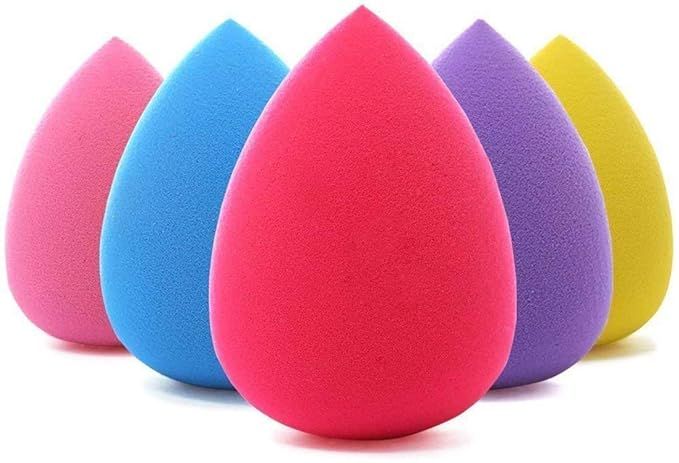 BEAKEY 5 Pcs Makeup Sponge Set Blender Beauty Foundation Blending Sponge, Flawless for Liquid, Cr... | Amazon (US)