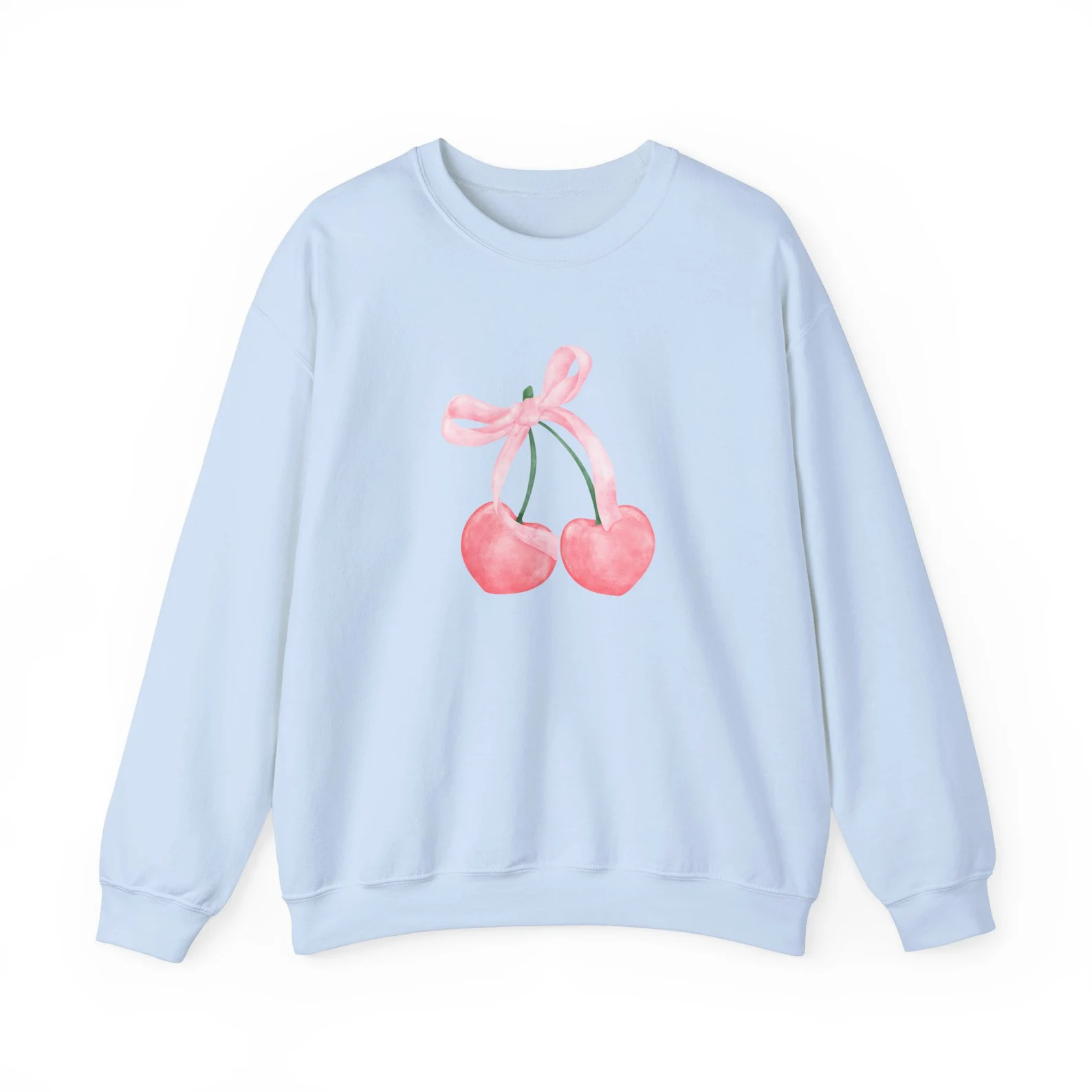 Coquette Heart Cherry Crewneck Sweatshirt - Etsy | Etsy (US)