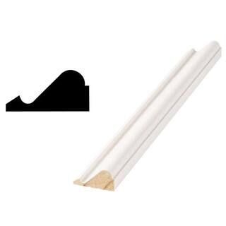 Woodgrain Millwork WM 163 11/16 in. x 1-3/8 in. x 96 in. Primed Finger-Jointed Base Cap Moulding ... | The Home Depot
