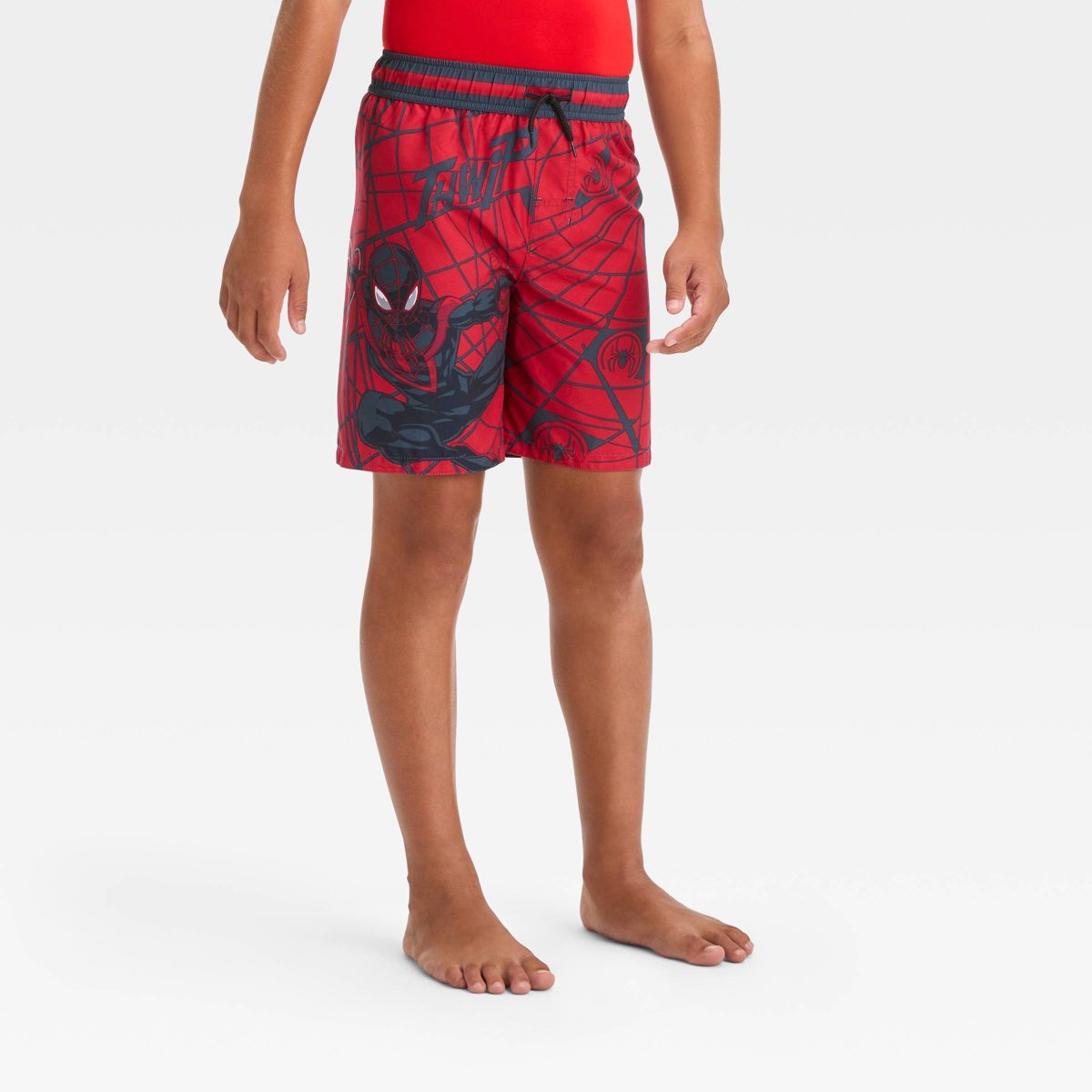 Boys' Spider-Man Fictitious Character Swim Shorts - Red | Target