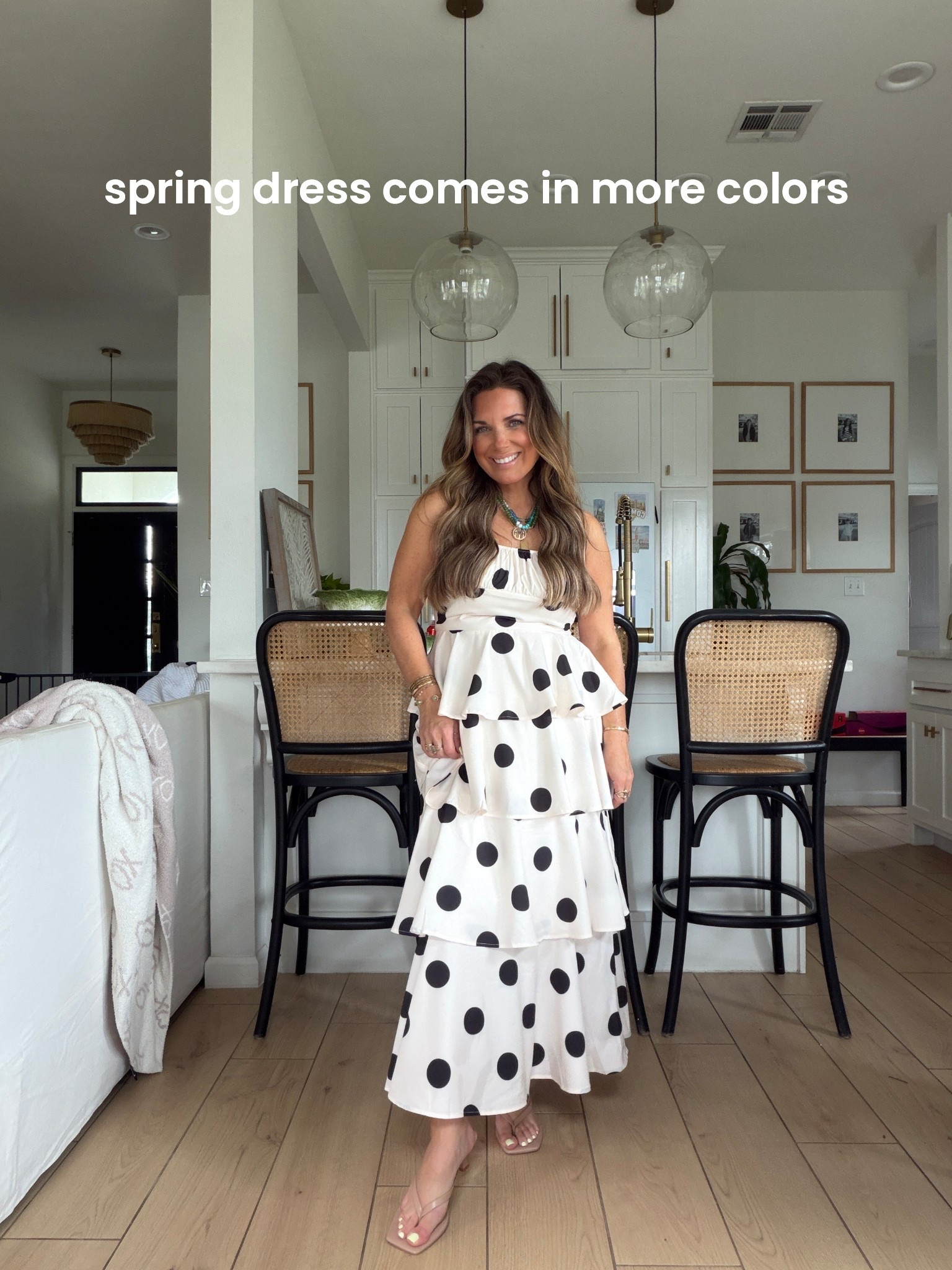 Spring dress ~ Polka dots are so on trend!! This dress is super affordable and on sale right now!!! 
Under $40!!! Wearing size medium. 
Comes in other colors too. 
Can be worn to lunch dates, vacation, shower, awards banquets, date night, and etc. 

Spring outfits 2026 #amazonfashion #springoutfit #springbreak



#LTKSeasonal #LTKOver40 #LTKTravel