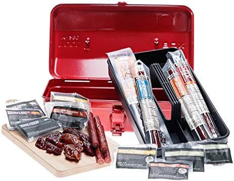 Man Crates Exotic Jerky Tool Box – Unique Gift for Men – Includes 14 Exotic Jerky Flavors Lik... | Amazon (US)