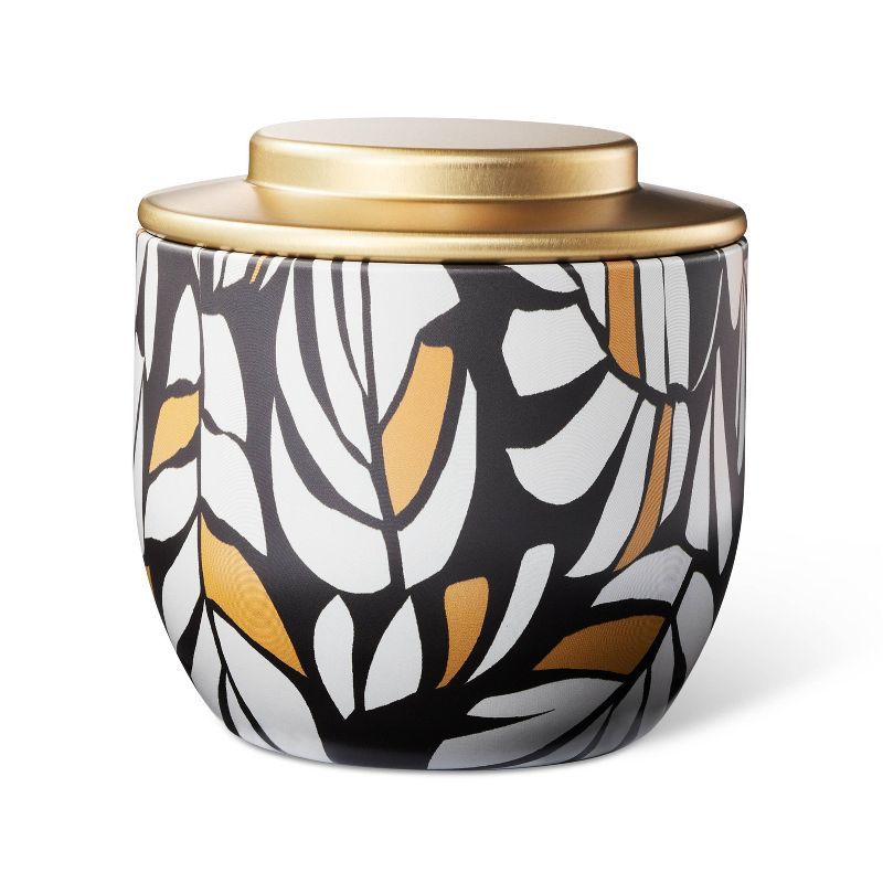 Metal with Brushed Gold Lid Candle Palm/White Amber - Tabitha Brown for Target | Target