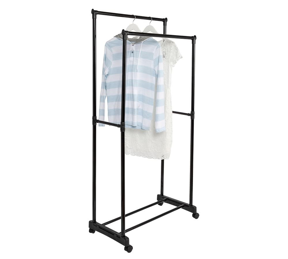 Two Bar Rolling Clothing Rack | Pottery Barn (US)