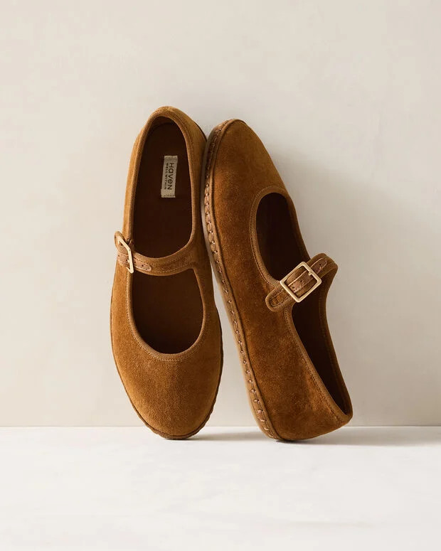 Velvet Mary Jane Ballet Flats | Talbots