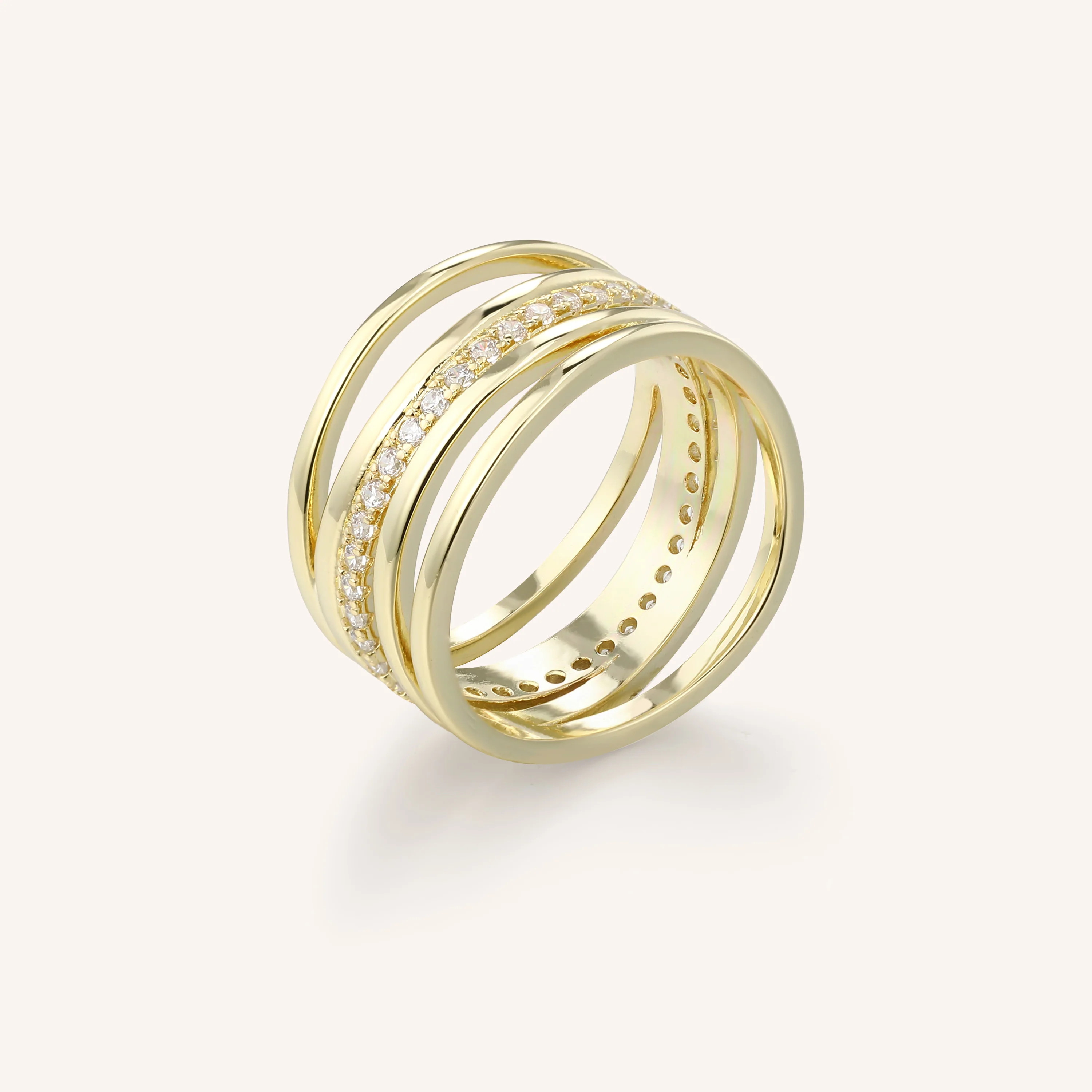 Crossover Multilayered Ring | Victoria Emerson