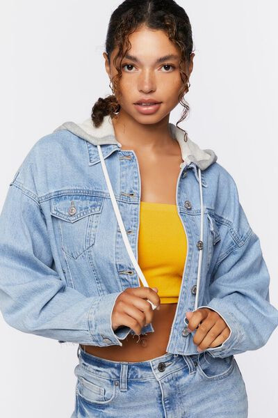 Cropped Combo Denim Jacket | Forever 21