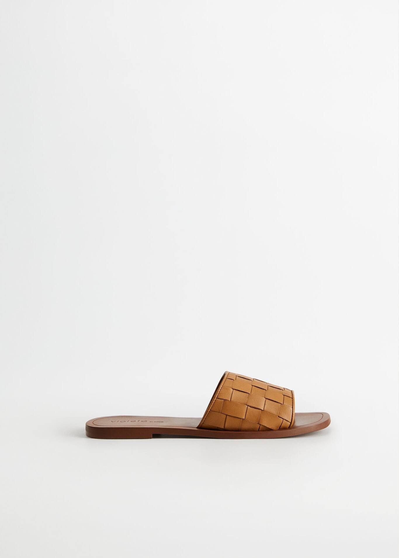 Leather braided sandals | MANGO (US)