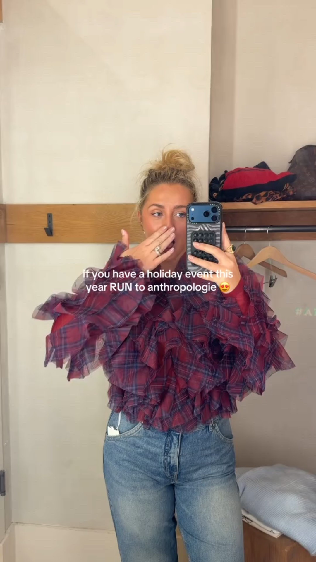 Holiday outfits from anthropologie!
Size medium in the ruffle top
Size small in both of the tees and skirts!

#LTKSeasonal #LTKHoliday