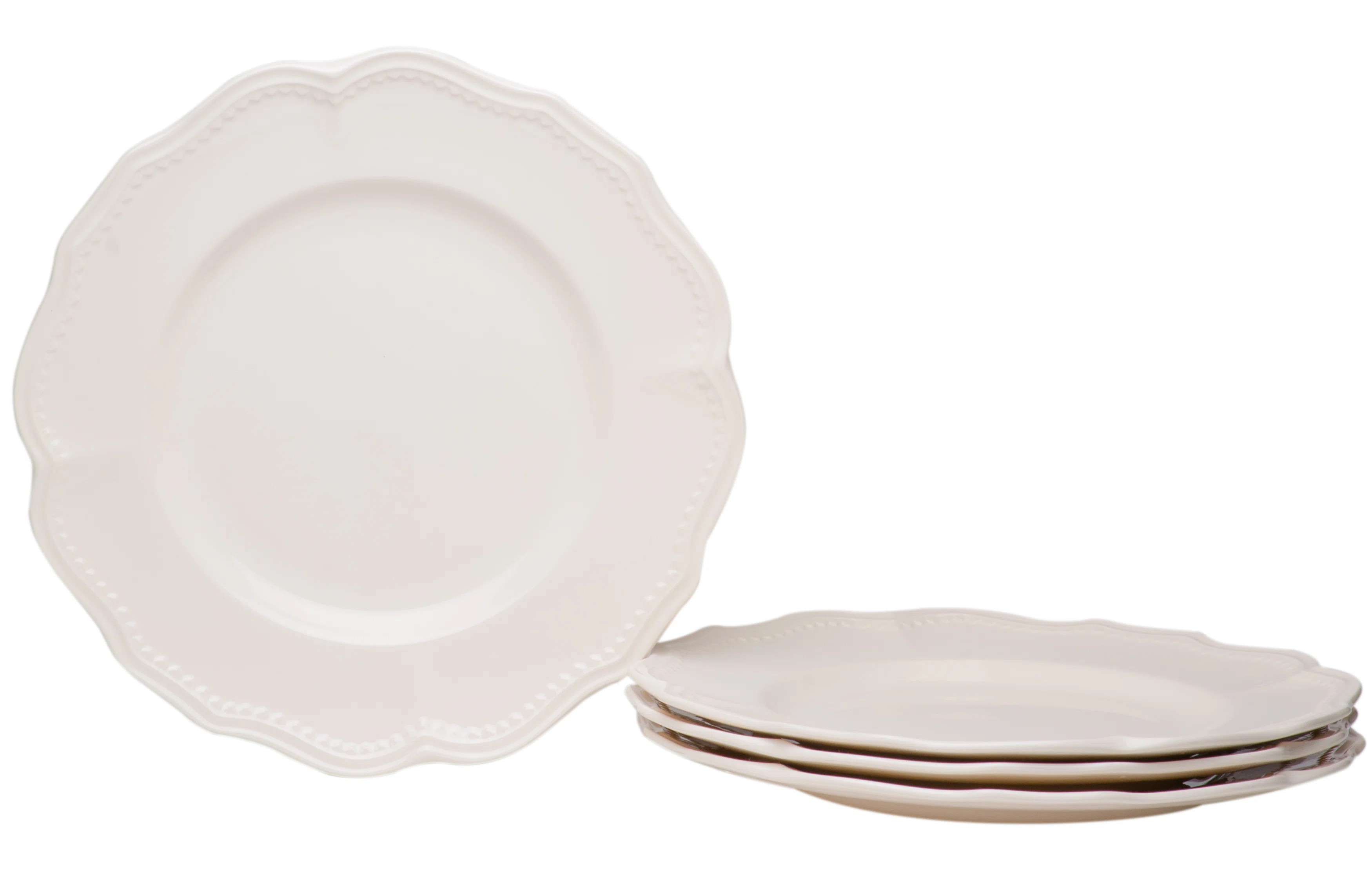 Red Vanilla Classic White 11.25" Dinner Plate (Set of 4) | Wayfair North America