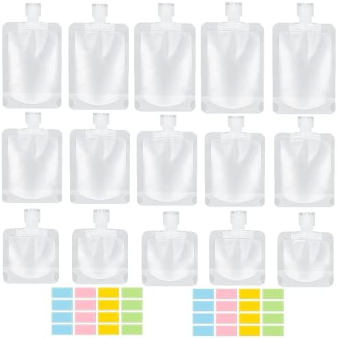 SEQUHITKU 17 Pack Travel Pouches for Toiletries,TSA Approved,Travel Size Portable Containers,Stan... | Amazon (US)