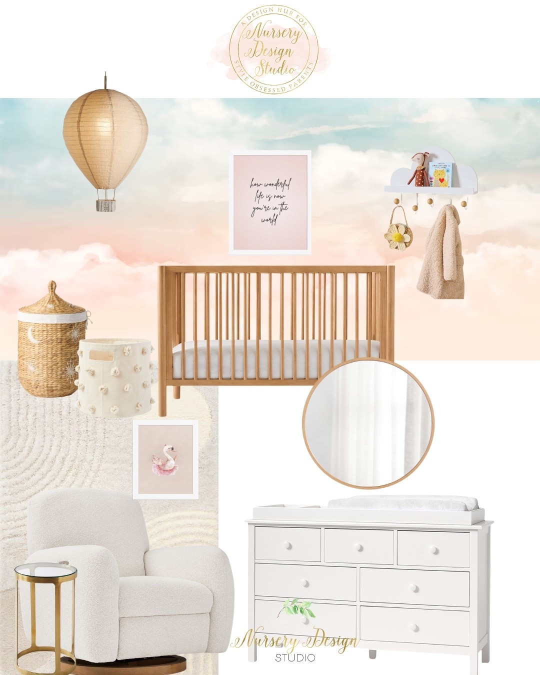Magical nursery- it’s a modern nursery where dreams take flight amidst clouds and stars. ☁️ ⛅️ ⭐️ 

#LTKBaby #LTKKids #LTKBump