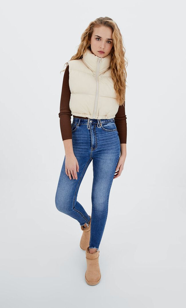 Cropped puffer gilet | Stradivarius (UK)