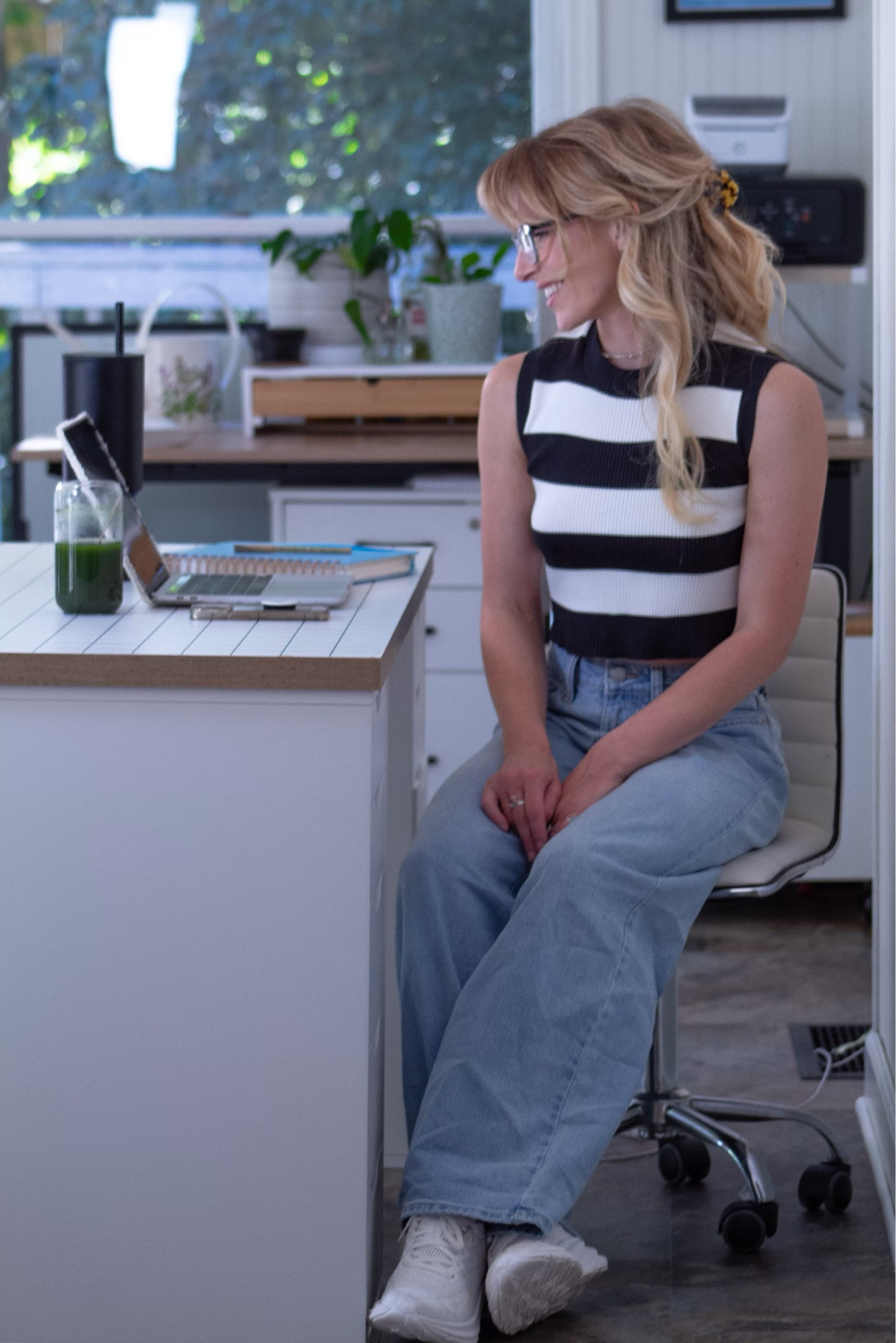 Comfy, casual, and ready to tackle the day! 👩‍💻💪 This work-from-home look is everything—rocking my favorite Target Wild Fable mom jeans paired with a cute black and white striped crop tank & my Hoka’s for an effortless, put-together vibe. Perfect for juggling work, mom life, and everything in between! Tap to shop these pieces and stay stylish while you hustle from home. #WFHMomStyle #TargetStyle #WildFable #ComfortAndStyle

#LTKWorkwear #LTKFamily #LTKStyleTip