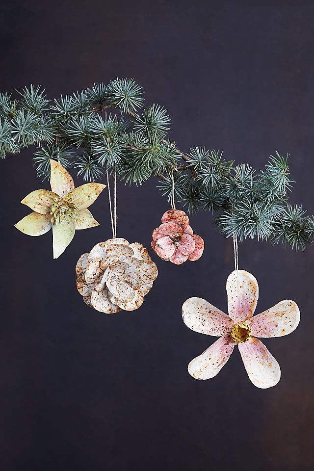 Iron Flower Ornaments, Set of 4 | Anthropologie (US)