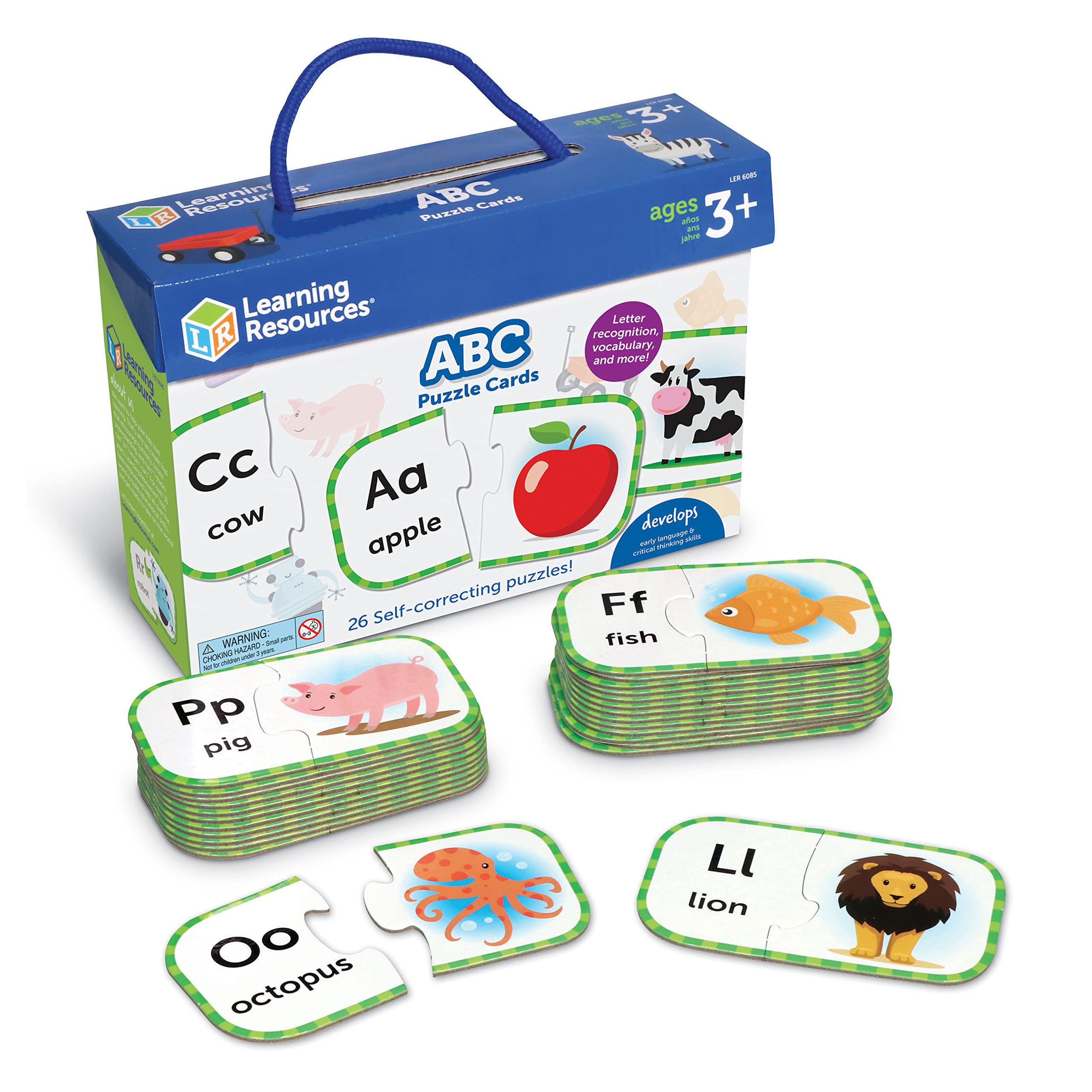 Learning Resources ABC Puzzle Cards, Kindergarten Readiness, Self Correcting Puzzles, Alphabet Le... | Amazon (US)