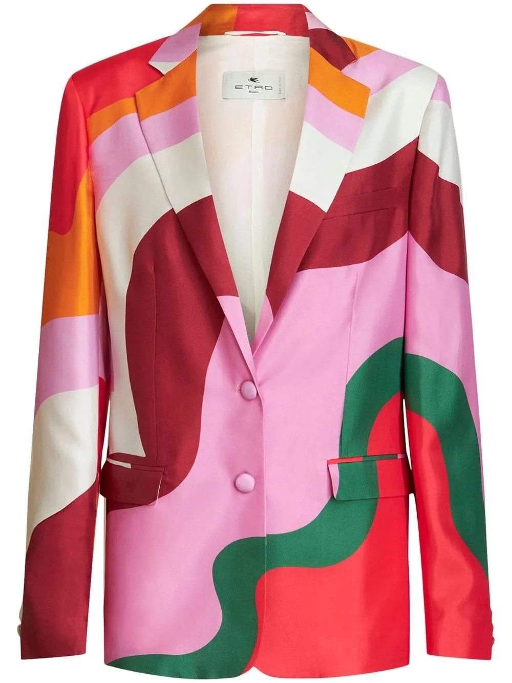 all-over swirl-print blazer | Farfetch Global