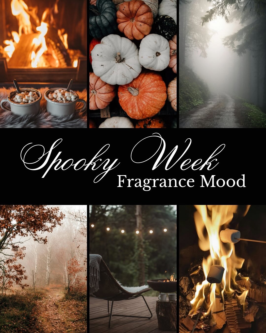 Embrace the haunting smells of spooky week🍁 I’ll be finding myself surrounded by smells of pumpkin, amber, and smoky goodness. 

#fragrance #fragrancemoodboard #fragrancemood #moodboard #moodboardaesthetic #fallfragrance #smellsoffall #fragranceoffall #fallsmells #fallmood #fallmoodboard #spookyweek #halloween #halloween2025 #spookymood