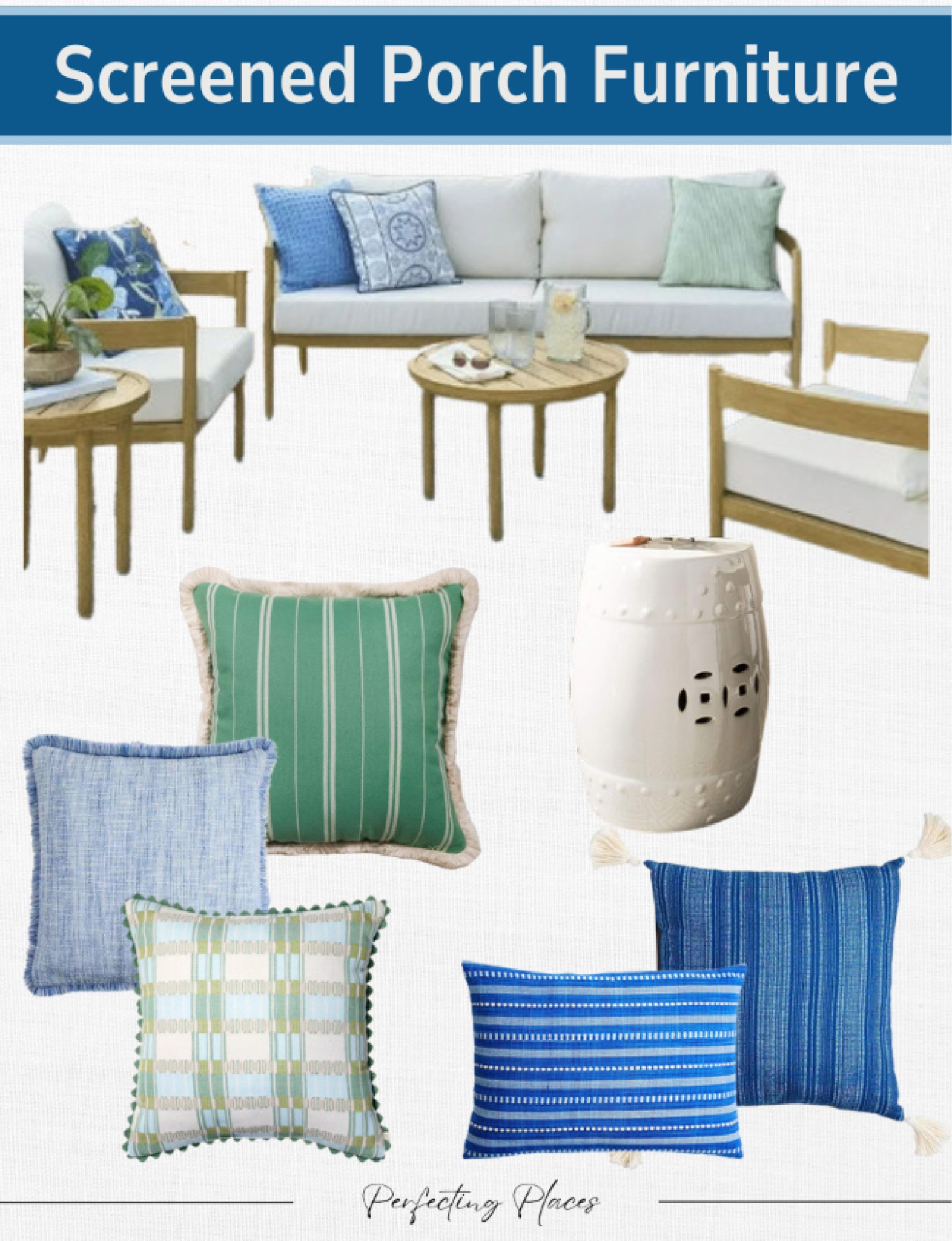 Update your outdoor space or screened in porch with this gorgeous Astrid conversation patio set from Walmart. Finishes the look with blue and green outdoor pillows from Hearth and Hand and Threshold by Studio McGee!

#LTKHome #LTKSeasonal #LTKStyleTip