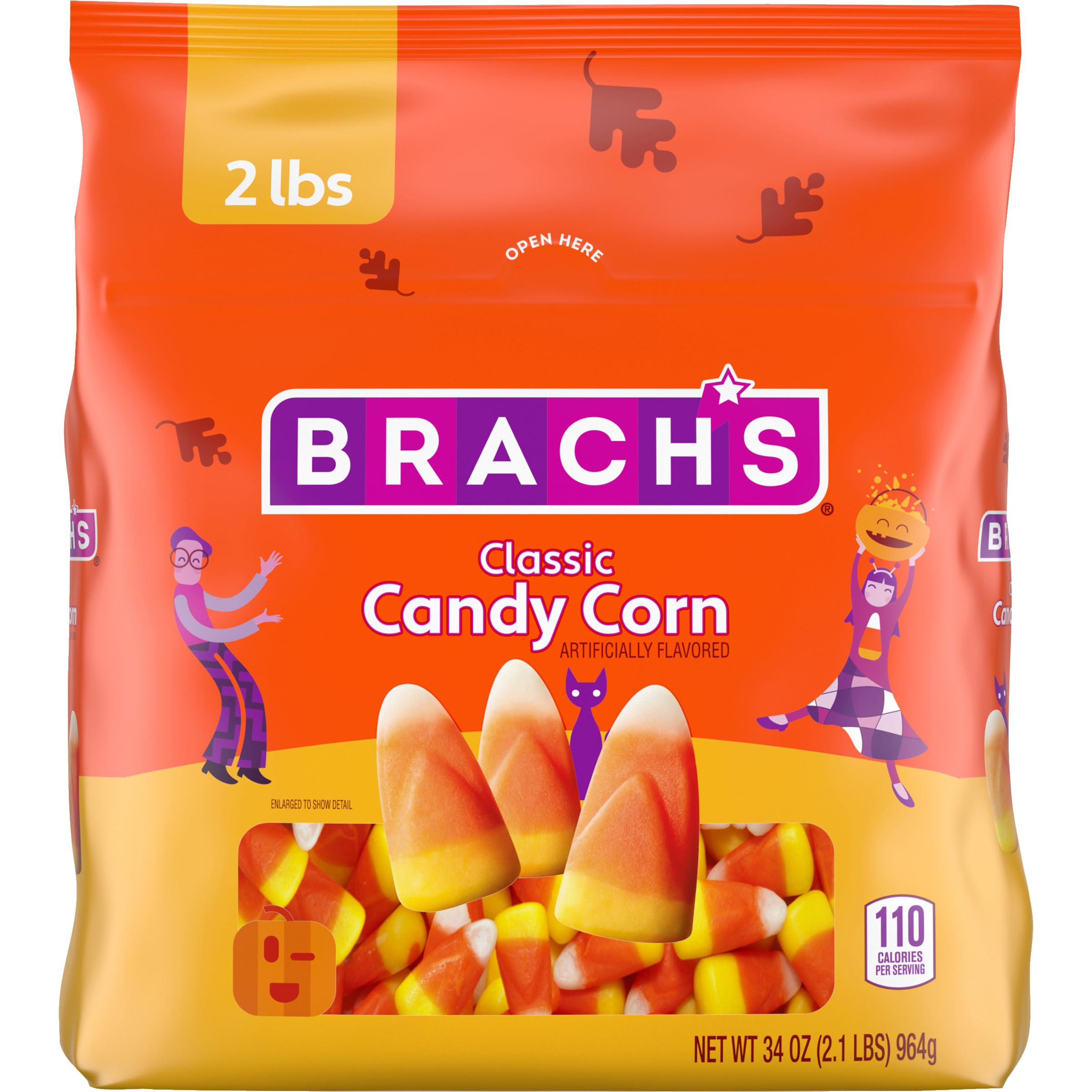 Brach's Classic Candy Corn, Halloween Candy, Classic Fall Treats, 34 Ounce Bag | Amazon (US)