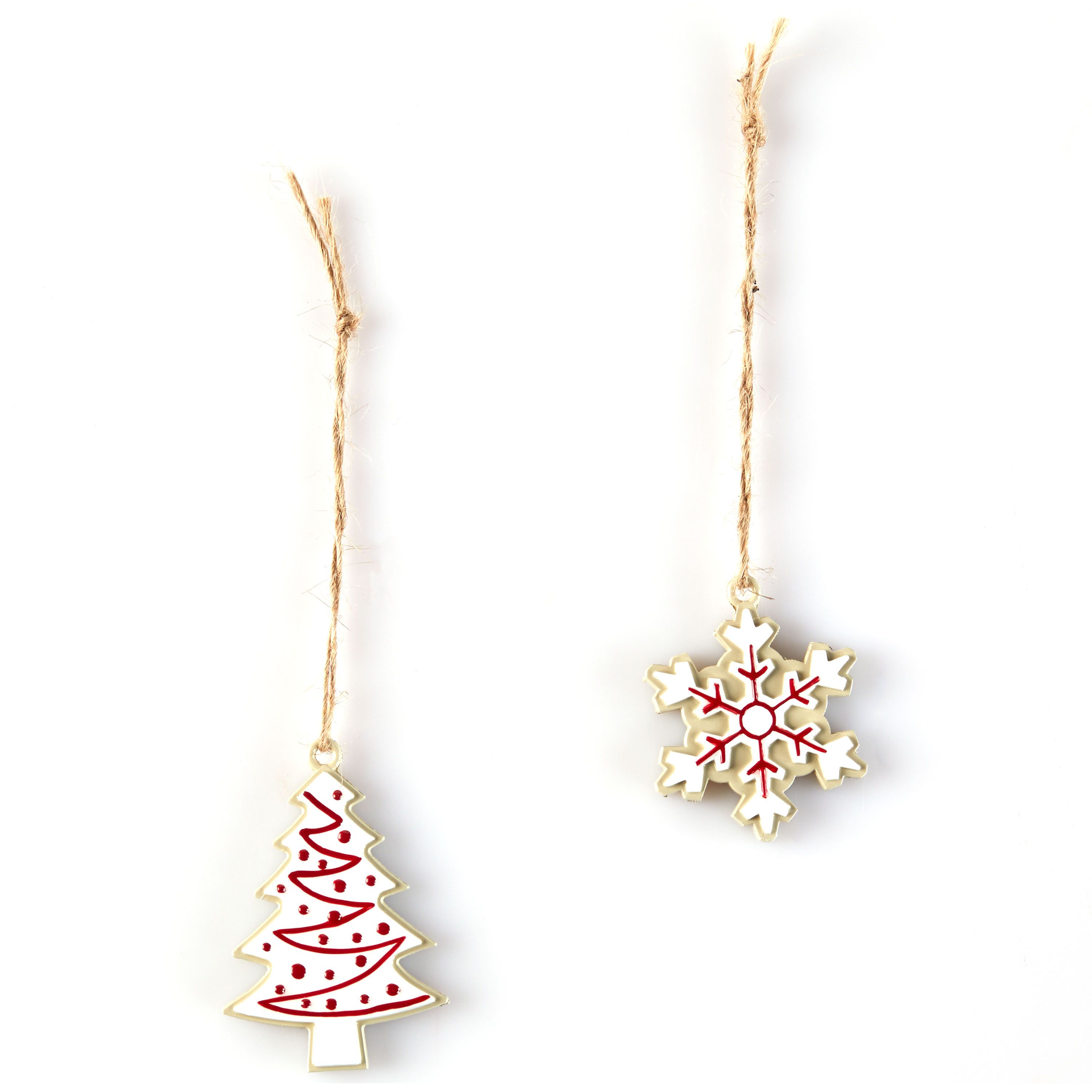Holiday Time Snowflake & Tree Mini Christmas Ornaments, 6.13", 6 Count - Walmart.com | Walmart (US)
