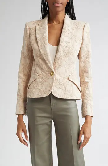 Jennah Crinkled Cotton Twill Blazer | Nordstrom