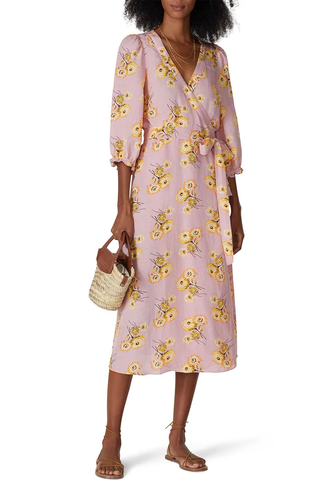 Floral Long Sleeve Wrap Dress | Rent the Runway