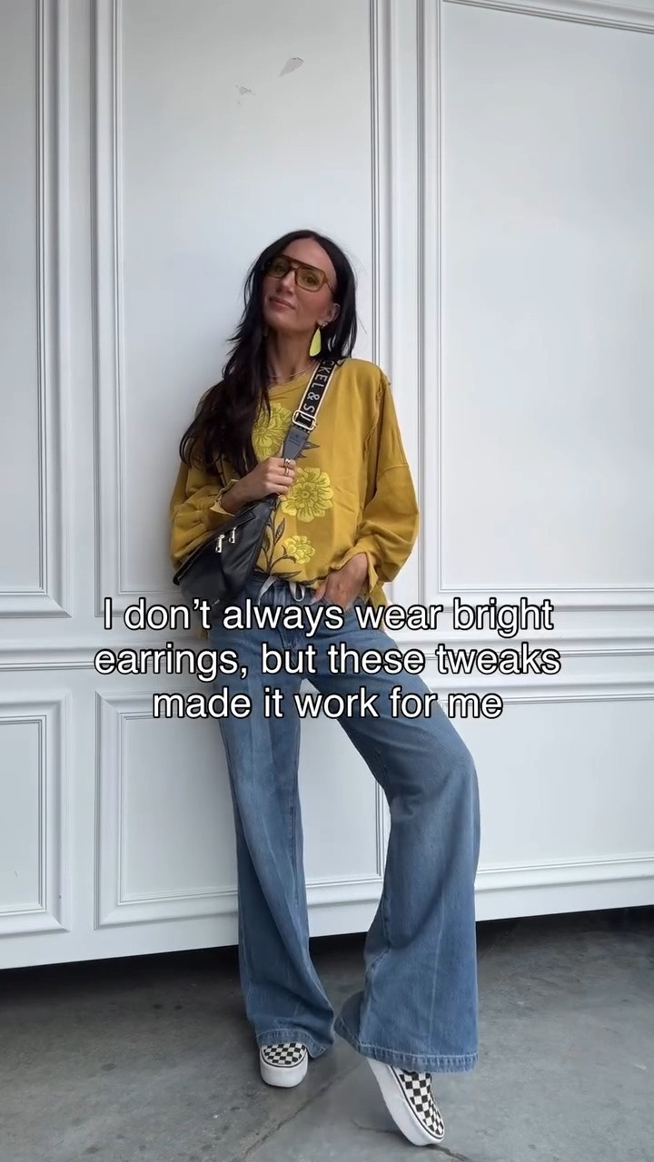 1. Found a graphic top that pulled in the right colors- this mustard and citron is a cool combo 🌼
2. These sunnies are very on-trend. Light colorful lenses make every outfit more modern. 
3. Platform Vans are a cool additional print and throw-back style that finish the look. 

Linking in LTK.