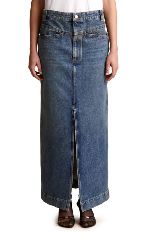 Khaite Neer Denim Maxi Skirt in Banning at Nordstrom, Size 26 | Nordstrom