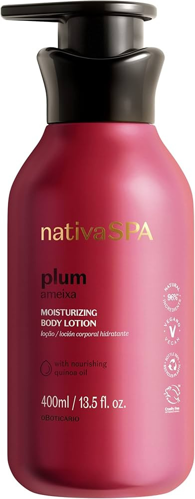Nativa SPA by O Boticário, Plum Moisturizing Body Lotion, Fragranced Moisturizer Enriched with P... | Amazon (US)
